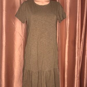 Casual Brown Short Sleeve Dress